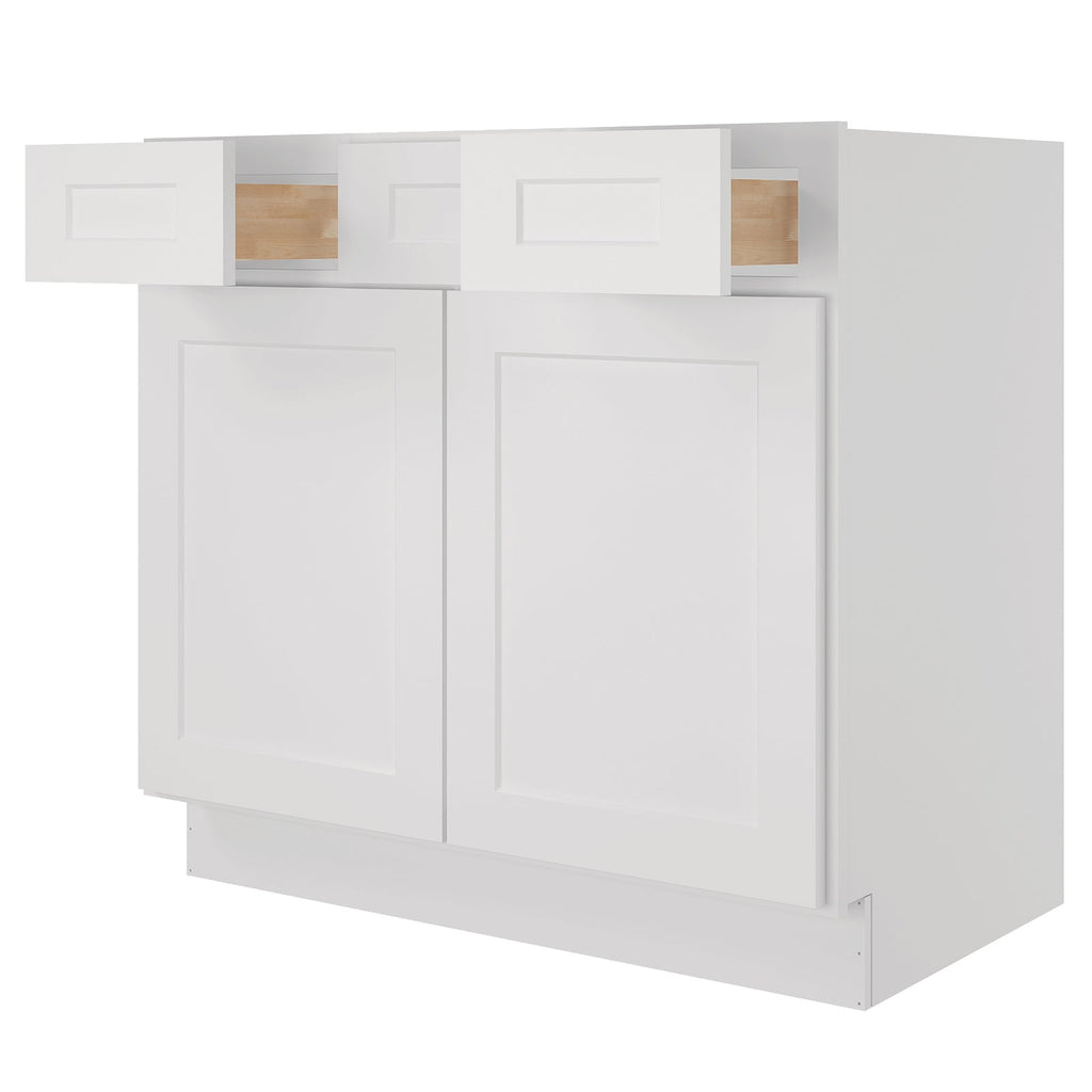 21"D Birch Solid Wood X 36"W X 34-1/2"H Vanity Sink Drawer Cabinet Wthout Top  VSD36