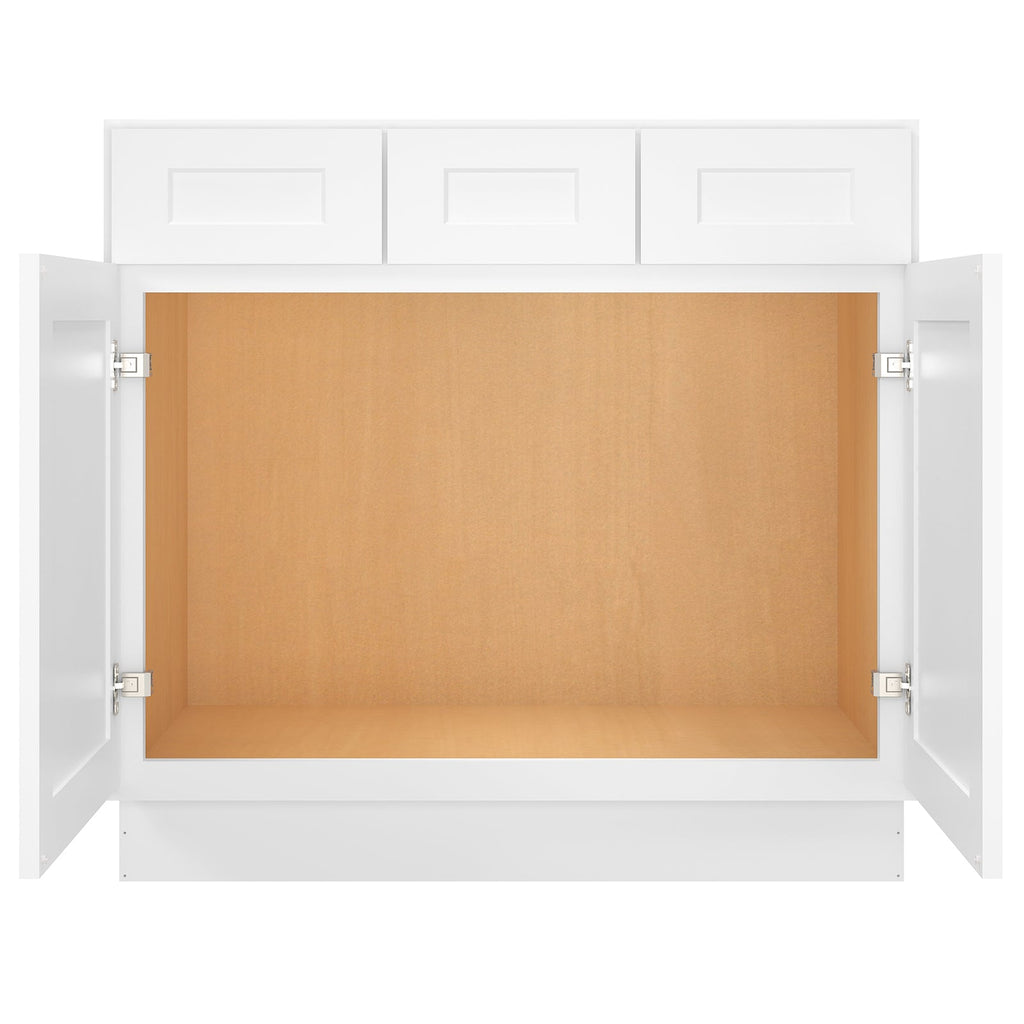 21"D Birch Solid Wood X 36"W X 34-1/2"H Vanity Sink Drawer Cabinet Wthout Top  VSD36