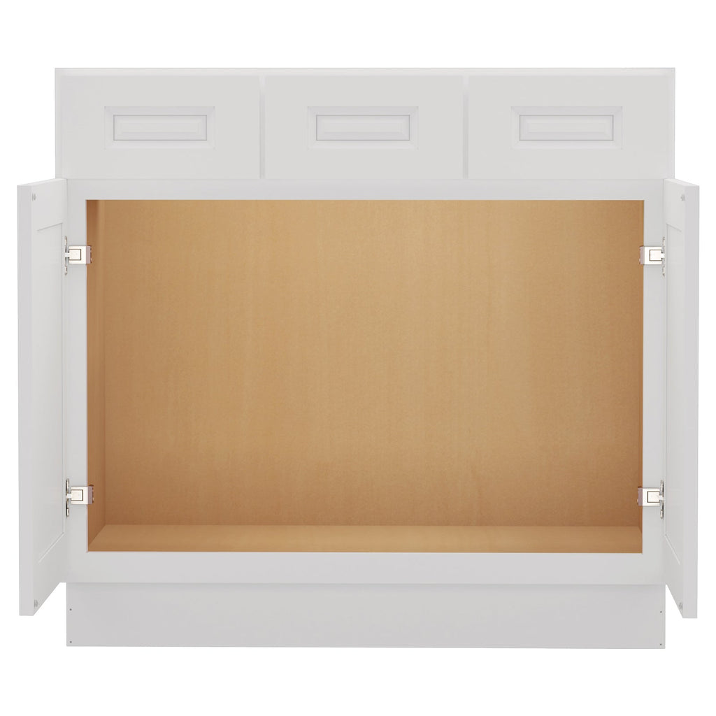 21"D Birch Solid Wood X 36"W X 34-1/2"H Vanity Sink Drawer Cabinet Wthout Top  VSD36
