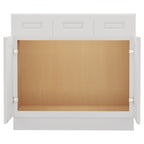 21"D Birch Solid Wood X 36"W X 34-1/2"H Vanity Sink Drawer Cabinet Wthout Top  VSD36