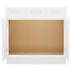 21"D Birch Solid Wood X 36"W X 34-1/2"H Vanity Sink Drawer Cabinet Wthout Top  VSD36