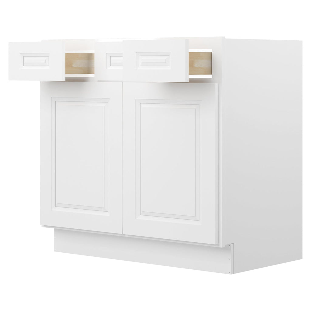 21"D Birch Solid Wood X 36"W X 34-1/2"H Vanity Sink Drawer Cabinet Wthout Top  VSD36
