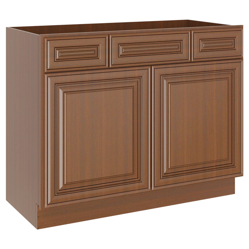 42"W Birch Solid Wood X 21"D X 34-1/2"H Vanity Sink Drawer Cabinet Wthout Top VSD42