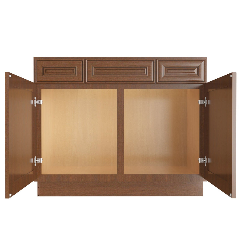 42"W Birch Solid Wood X 21"D X 34-1/2"H Vanity Sink Drawer Cabinet Wthout Top VSD42