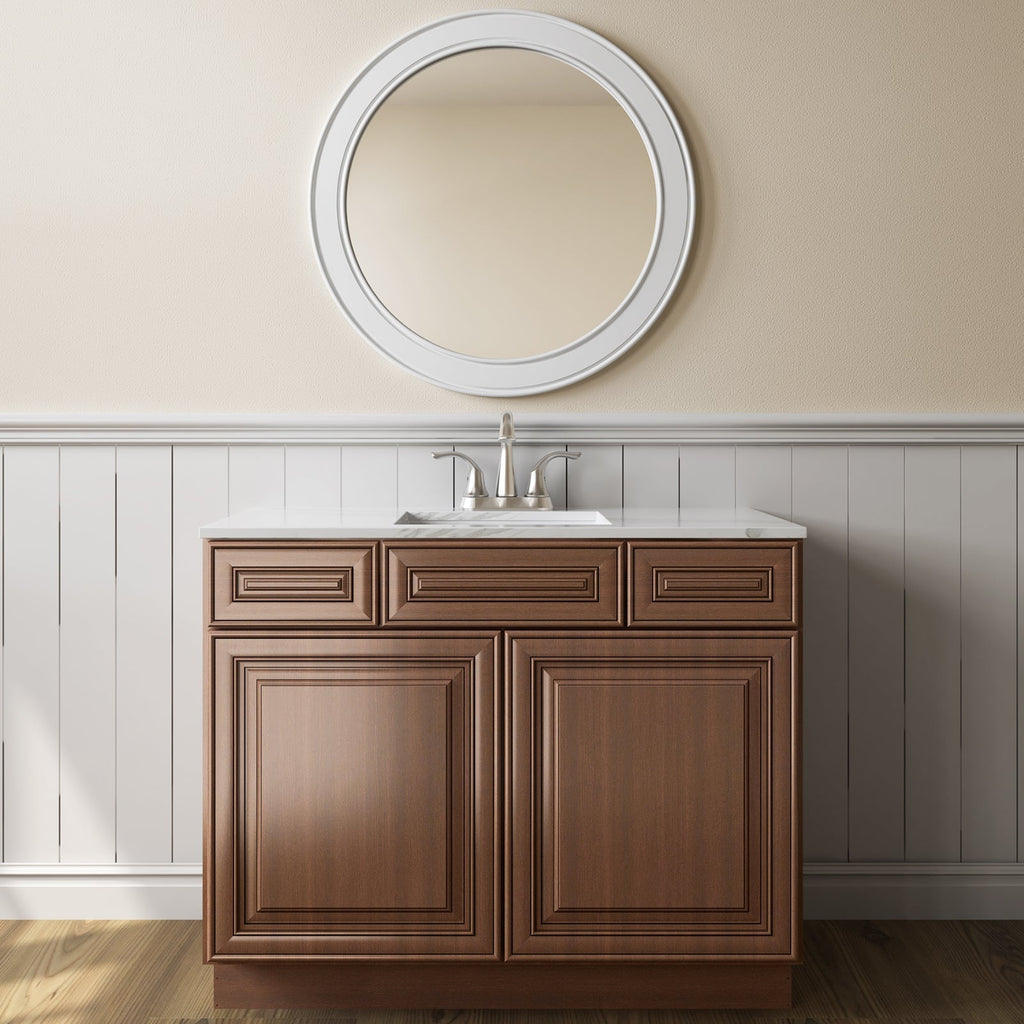 42"W Birch Solid Wood X 21"D X 34-1/2"H Vanity Sink Drawer Cabinet Wthout Top VSD42