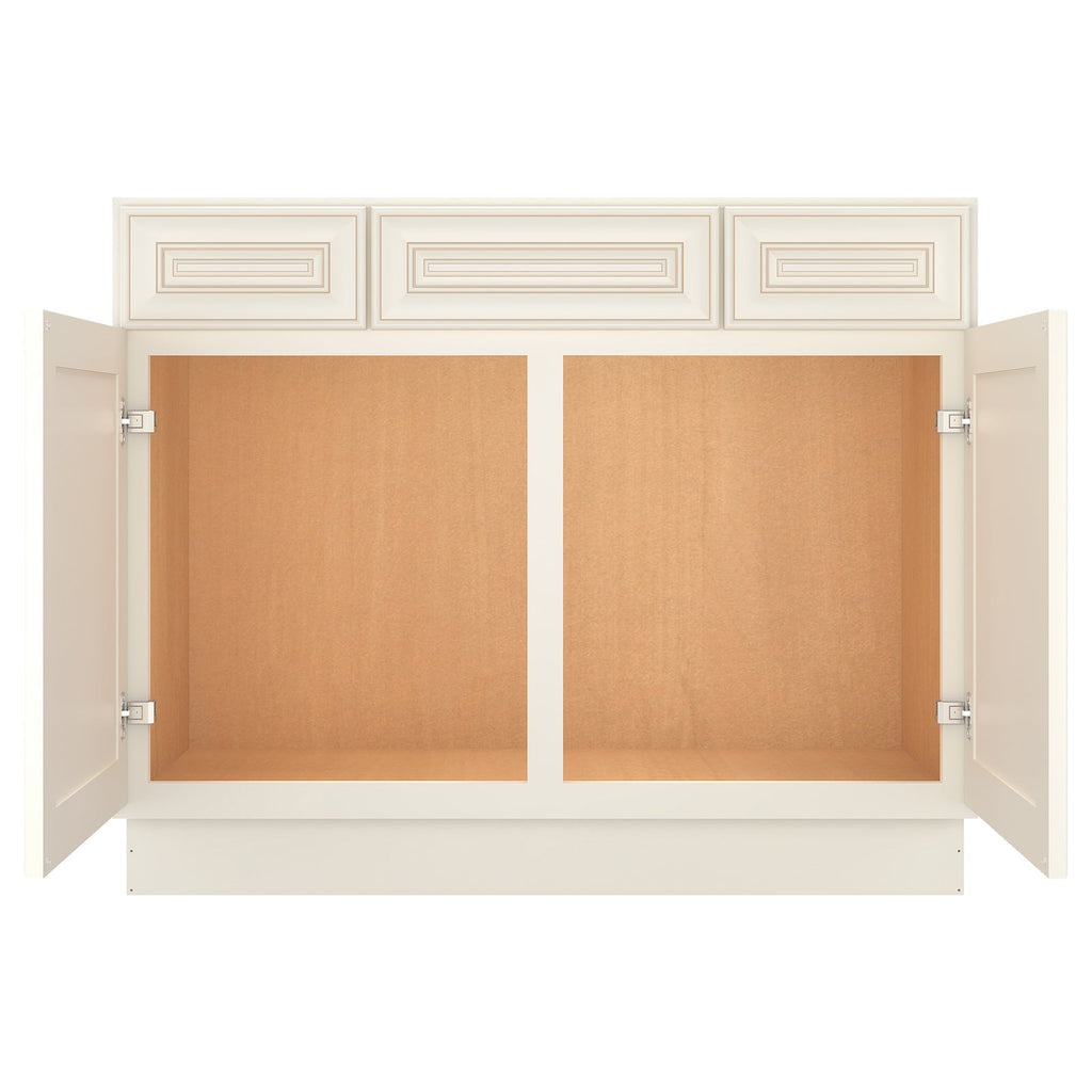 42"W Birch Solid Wood X 21"D X 34-1/2"H Vanity Sink Drawer Cabinet Wthout Top VSD42