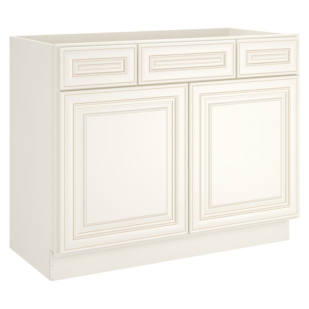 42"W Birch Solid Wood X 21"D X 34-1/2"H Vanity Sink Drawer Cabinet Wthout Top VSD42