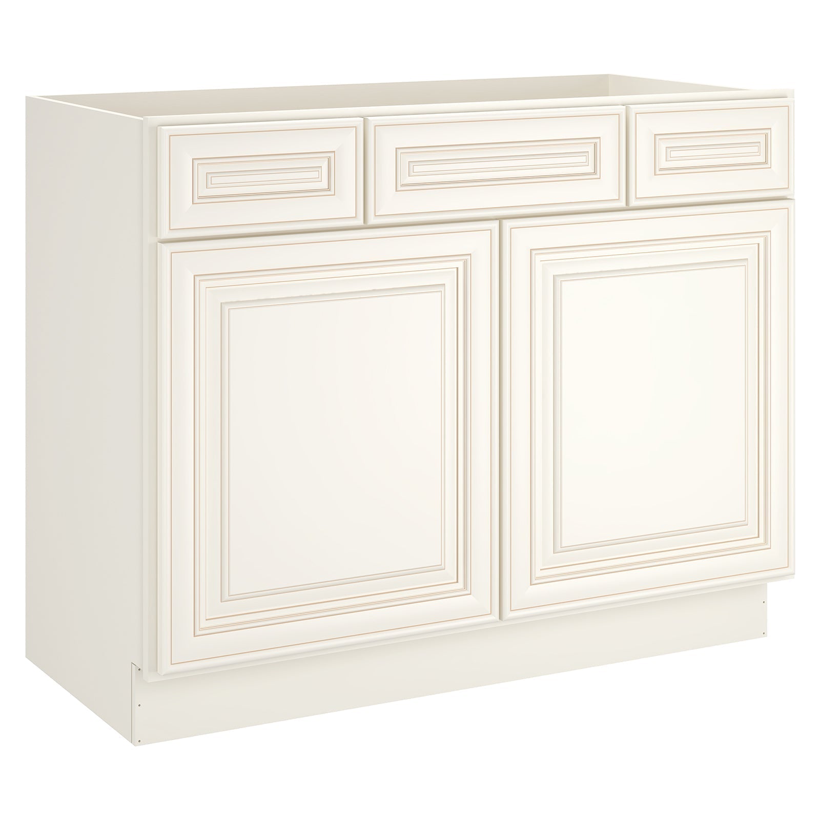 42"W Birch Solid Wood X 21"D X 34-1/2"H Vanity Sink Drawer Cabinet Wthout Top VSD42