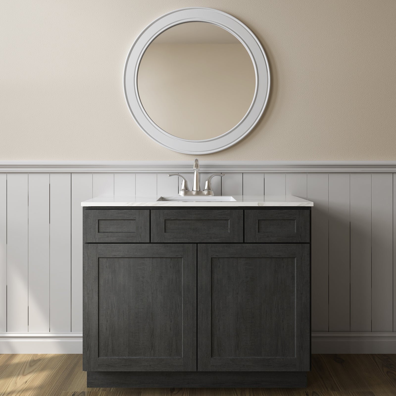 42"W Birch Solid Wood X 21"D X 34-1/2"H Vanity Sink Drawer Cabinet Wthout Top VSD42