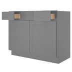 42"W Birch Solid Wood X 21"D X 34-1/2"H Vanity Sink Drawer Cabinet Wthout Top VSD42