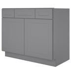 42"W Birch Solid Wood X 21"D X 34-1/2"H Vanity Sink Drawer Cabinet Wthout Top VSD42