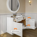 42"W Birch Solid Wood X 21"D X 34-1/2"H Vanity Sink Drawer Cabinet Wthout Top VSD42