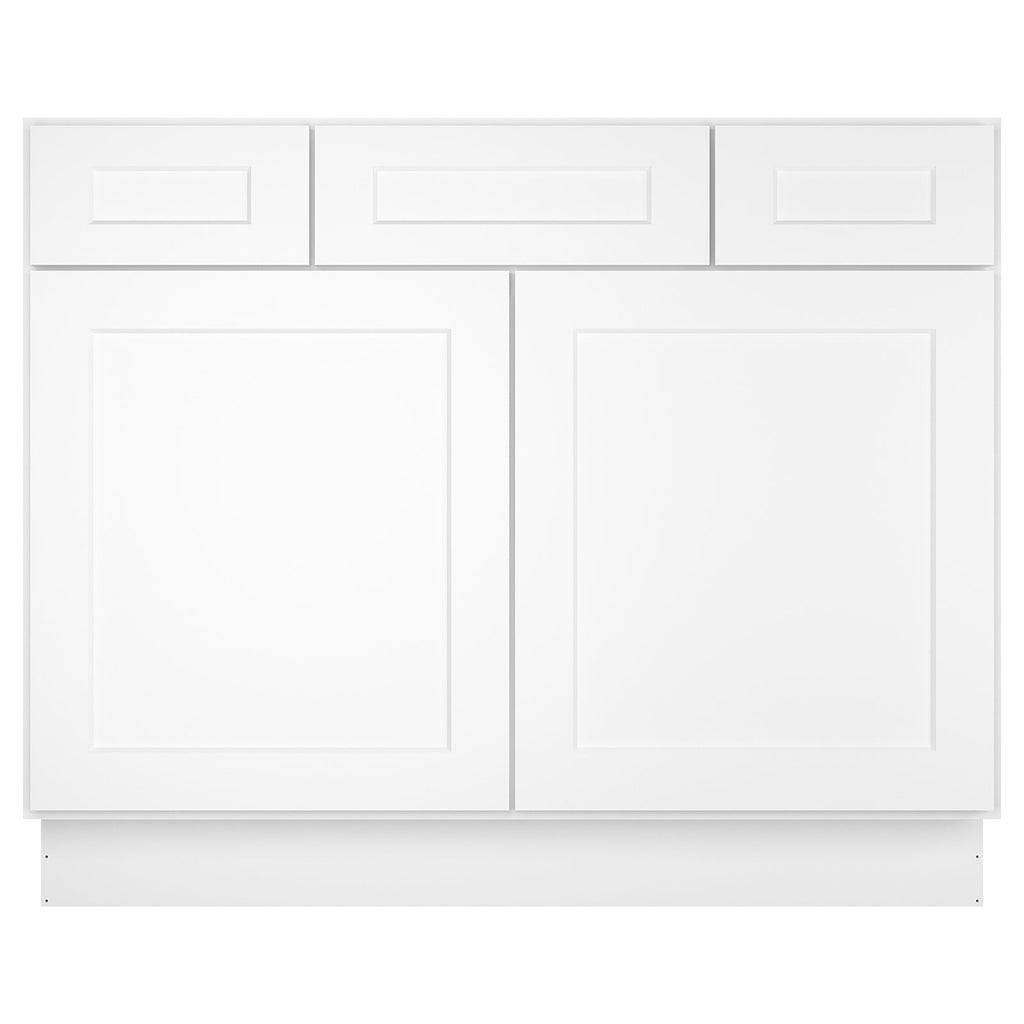42"W Birch Solid Wood X 21"D X 34-1/2"H Vanity Sink Drawer Cabinet Wthout Top VSD42