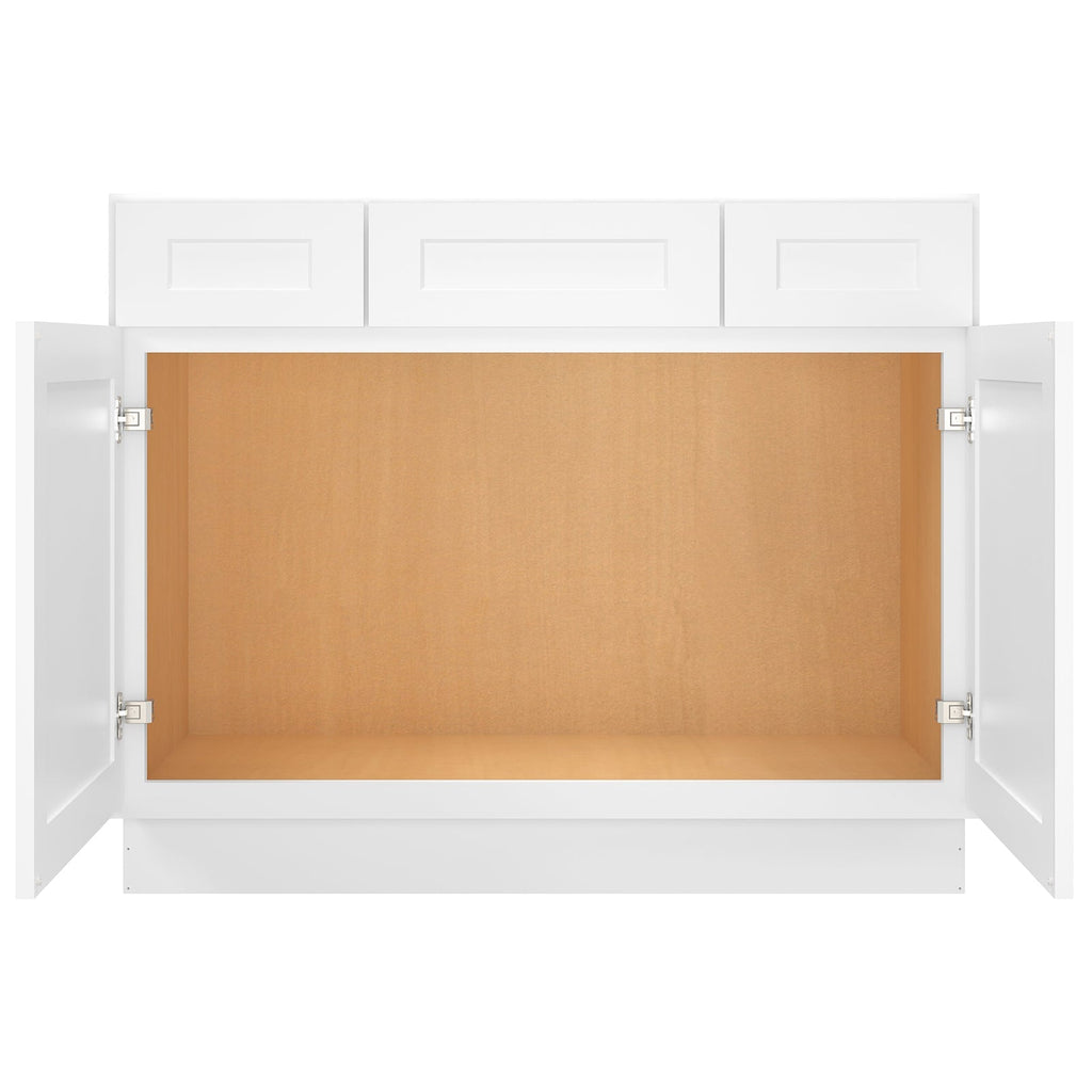 42"W Birch Solid Wood X 21"D X 34-1/2"H Vanity Sink Drawer Cabinet Wthout Top VSD42