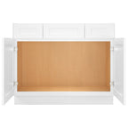 42"W Birch Solid Wood X 21"D X 34-1/2"H Vanity Sink Drawer Cabinet Wthout Top VSD42