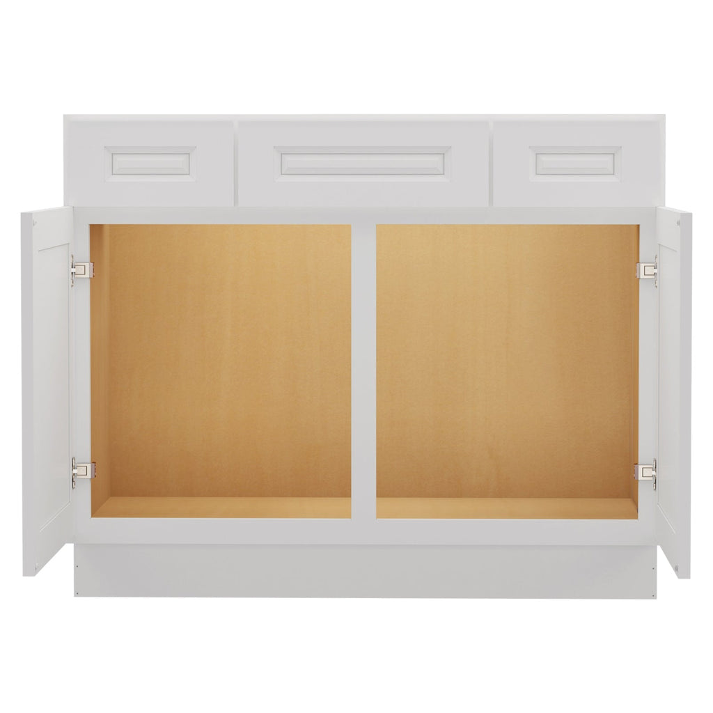 42"W Birch Solid Wood X 21"D X 34-1/2"H Vanity Sink Drawer Cabinet Wthout Top VSD42