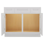 42"W Birch Solid Wood X 21"D X 34-1/2"H Vanity Sink Drawer Cabinet Wthout Top VSD42