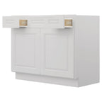 42"W Birch Solid Wood X 21"D X 34-1/2"H Vanity Sink Drawer Cabinet Wthout Top VSD42