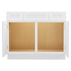 42"W Birch Solid Wood X 21"D X 34-1/2"H Vanity Sink Drawer Cabinet Wthout Top VSD42