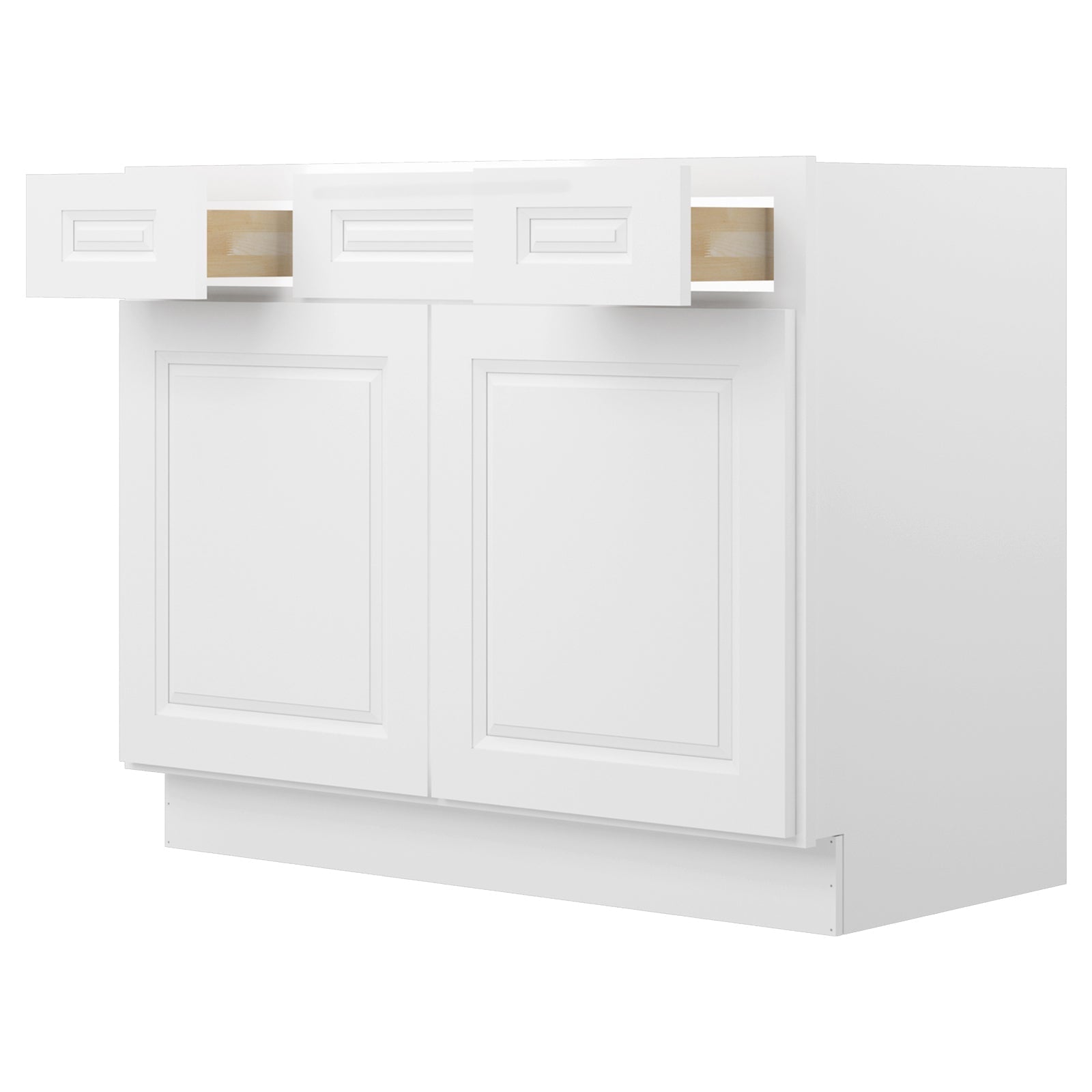 42"W Birch Solid Wood X 21"D X 34-1/2"H Vanity Sink Drawer Cabinet Wthout Top VSD42