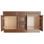 21"D Birch Solid Wood X 60"W X 34-1/2"H Vanity Sink Drawer Cabinet Wthout Top VSDB60