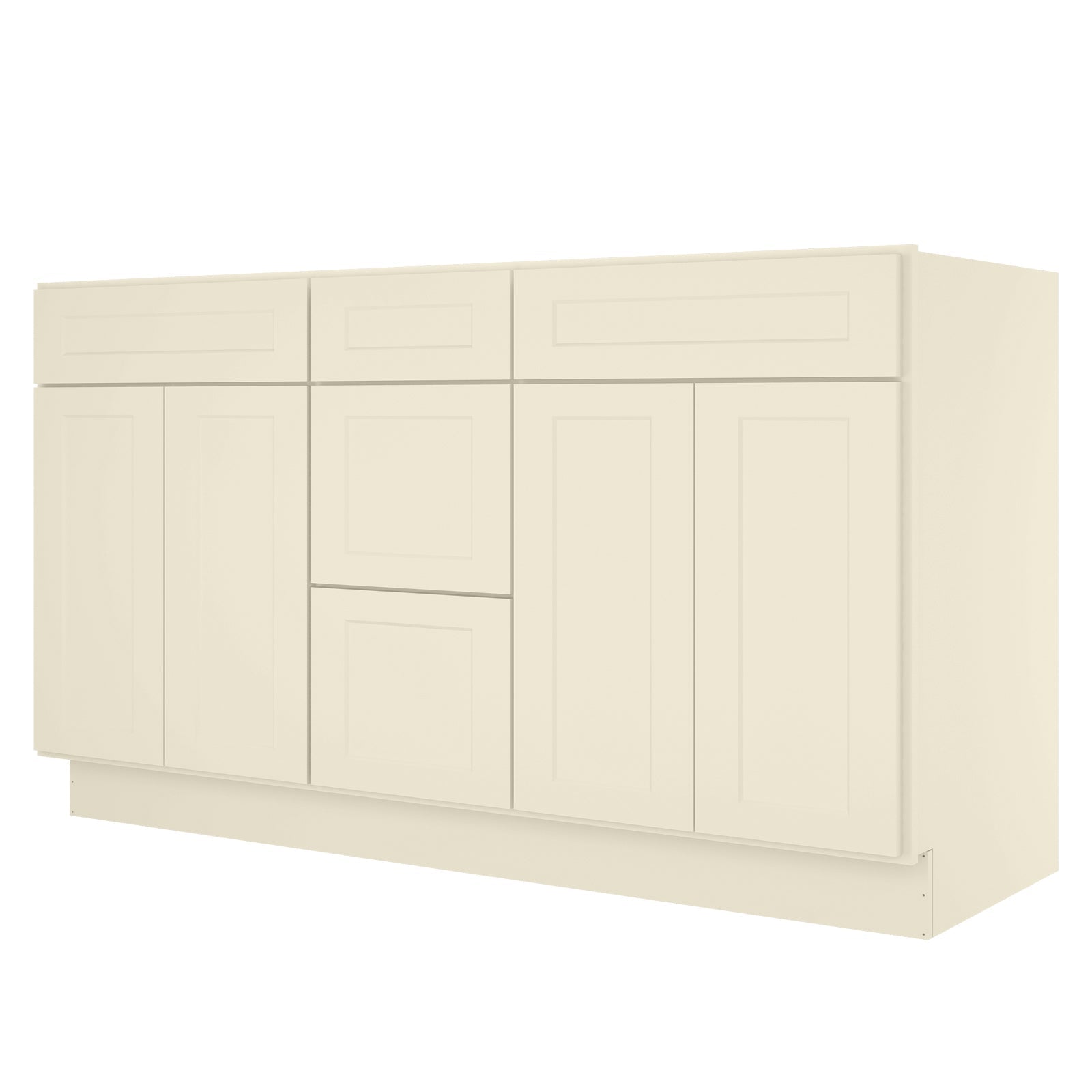 21"D Birch Solid Wood X 60"W X 34-1/2"H Vanity Sink Drawer Cabinet Wthout Top VSDB60