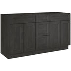 21"D Birch Solid Wood X 60"W X 34-1/2"H Vanity Sink Drawer Cabinet Wthout Top VSDB60