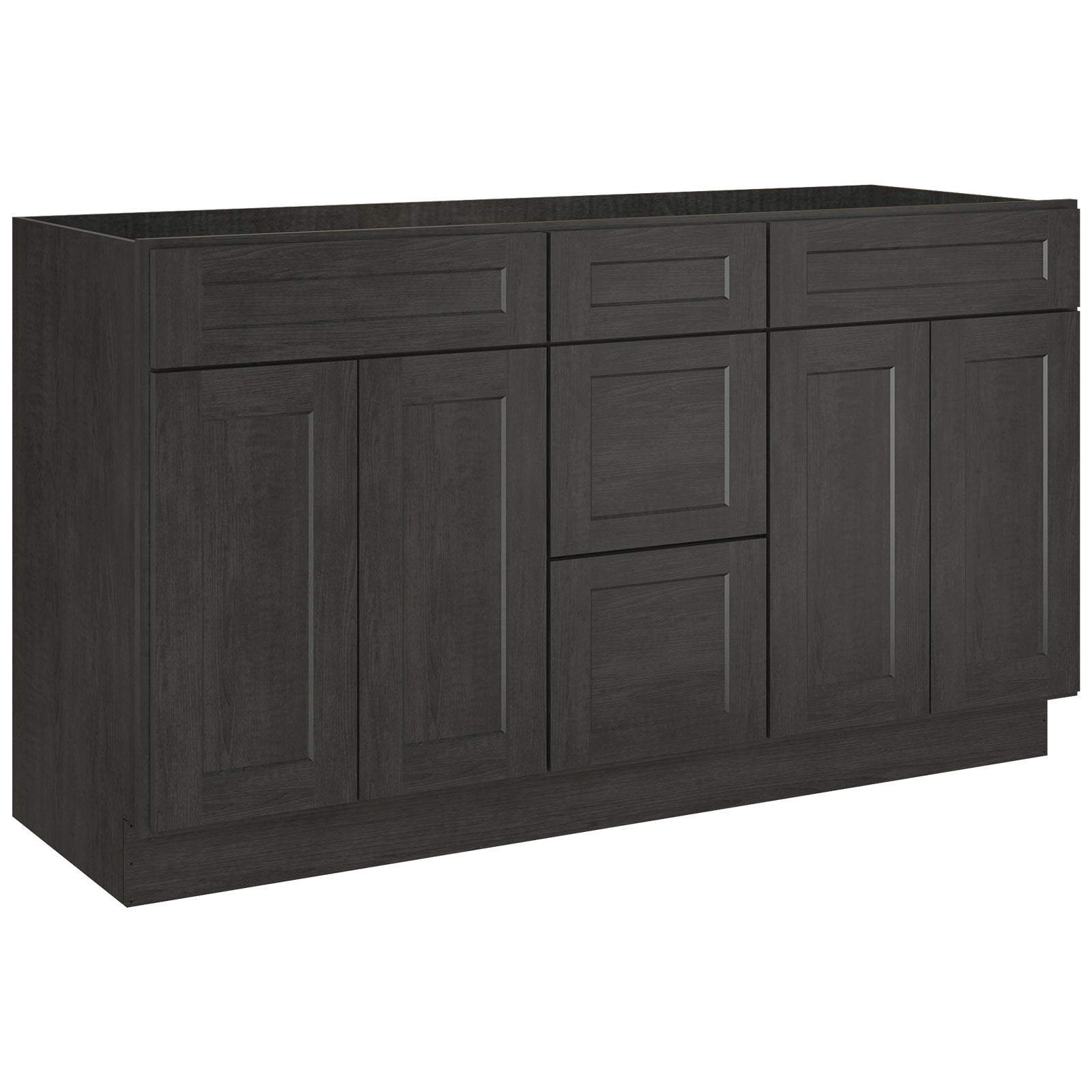 21"D Birch Solid Wood X 60"W X 34-1/2"H Vanity Sink Drawer Cabinet Wthout Top VSDB60
