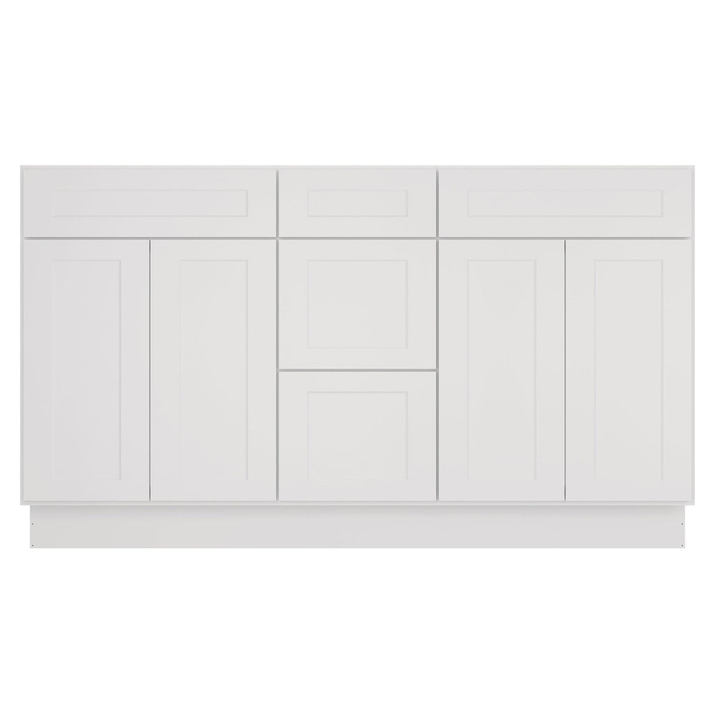 21"D Birch Solid Wood X 60"W X 34-1/2"H Vanity Sink Drawer Cabinet Wthout Top VSDB60