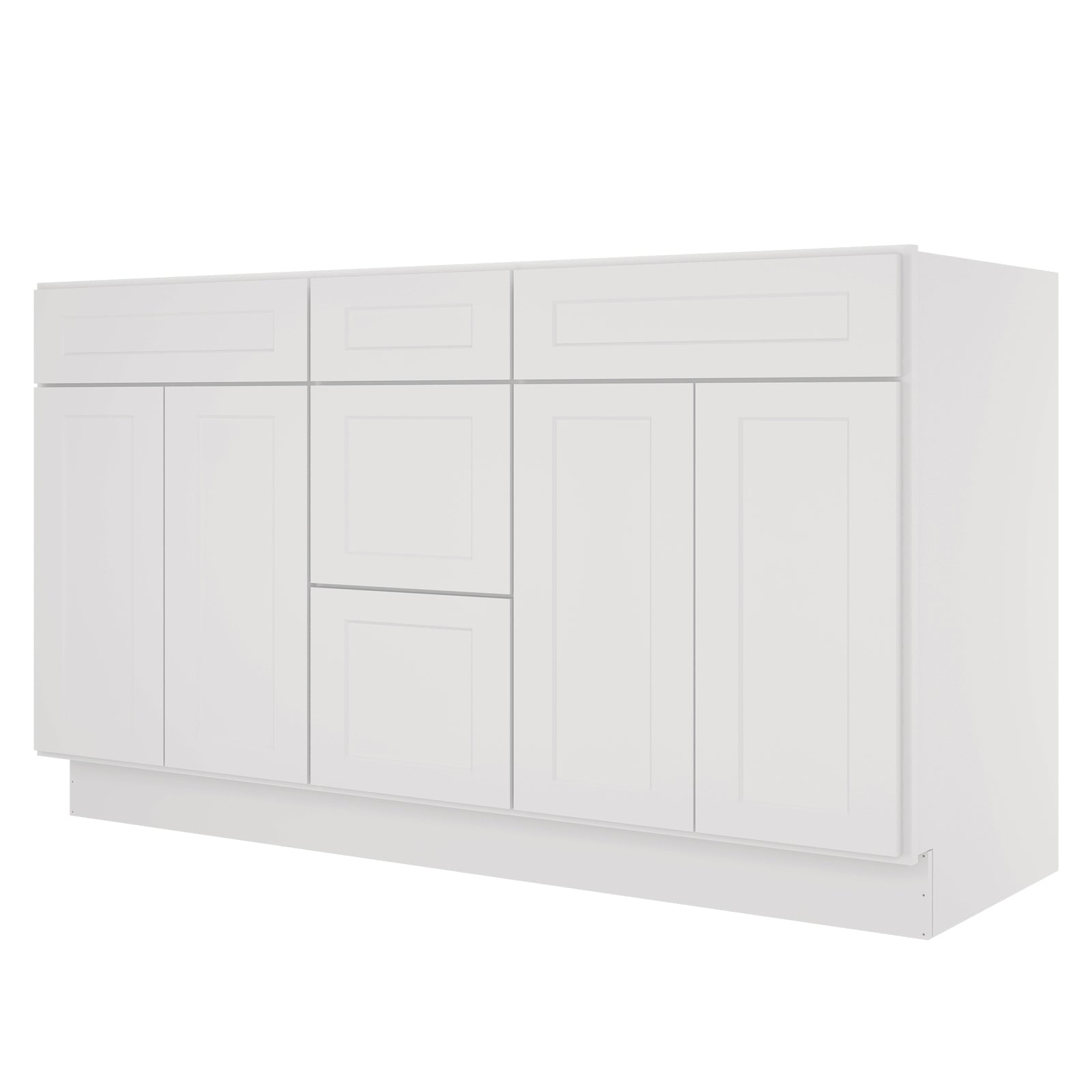 21"D Birch Solid Wood X 60"W X 34-1/2"H Vanity Sink Drawer Cabinet Wthout Top VSDB60