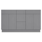 21"D Birch Solid Wood X 60"W X 34-1/2"H Vanity Sink Drawer Cabinet Wthout Top VSDB60