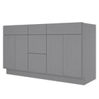 21"D Birch Solid Wood X 60"W X 34-1/2"H Vanity Sink Drawer Cabinet Wthout Top VSDB60