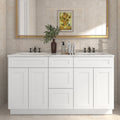 21"D Birch Solid Wood X 60"W X 34-1/2"H Vanity Sink Drawer Cabinet Wthout Top VSDB60