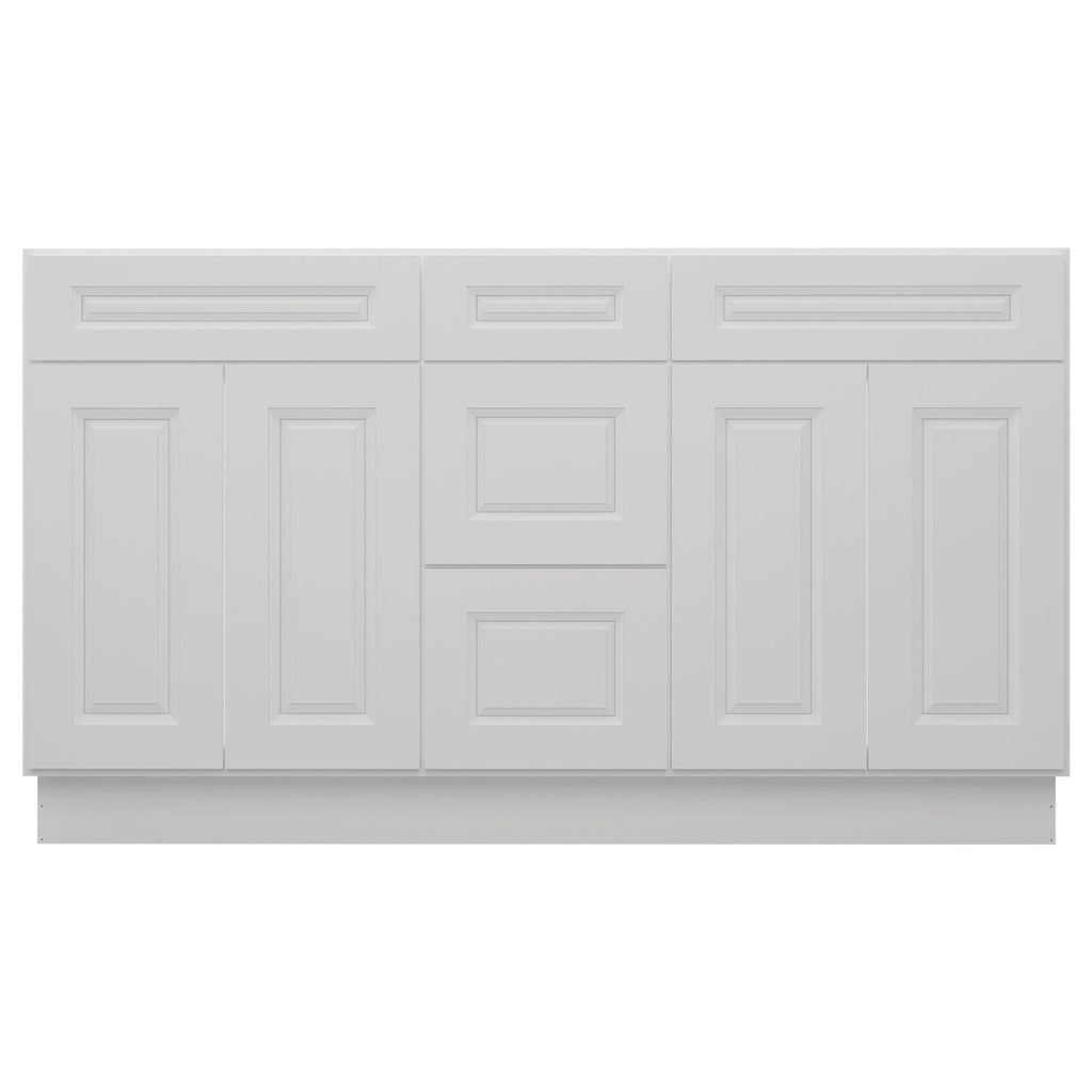 21"D Birch Solid Wood X 60"W X 34-1/2"H Vanity Sink Drawer Cabinet Wthout Top VSDB60
