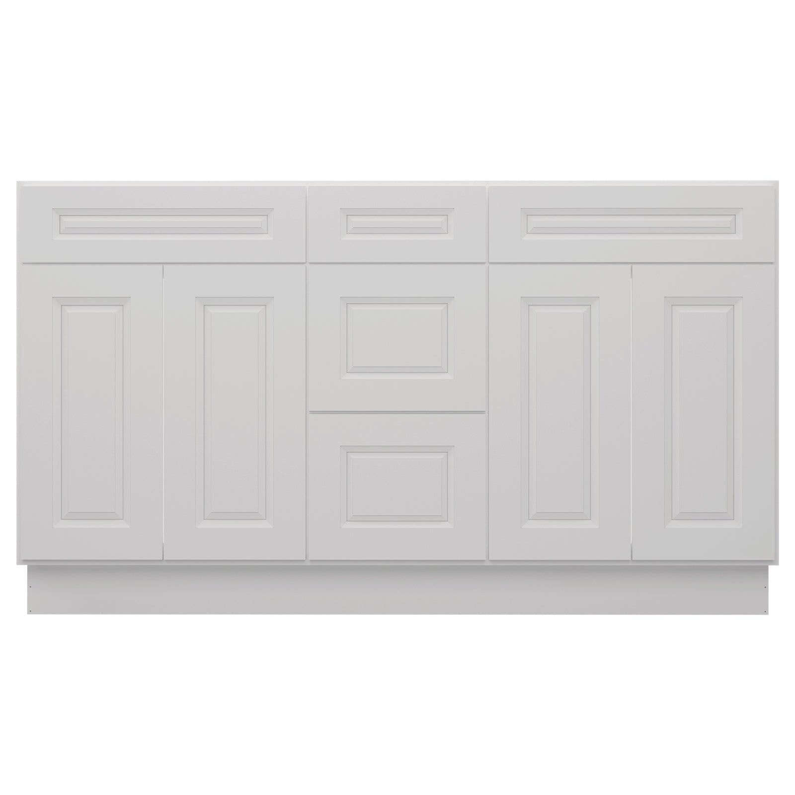 21"D Birch Solid Wood X 60"W X 34-1/2"H Vanity Sink Drawer Cabinet Wthout Top VSDB60