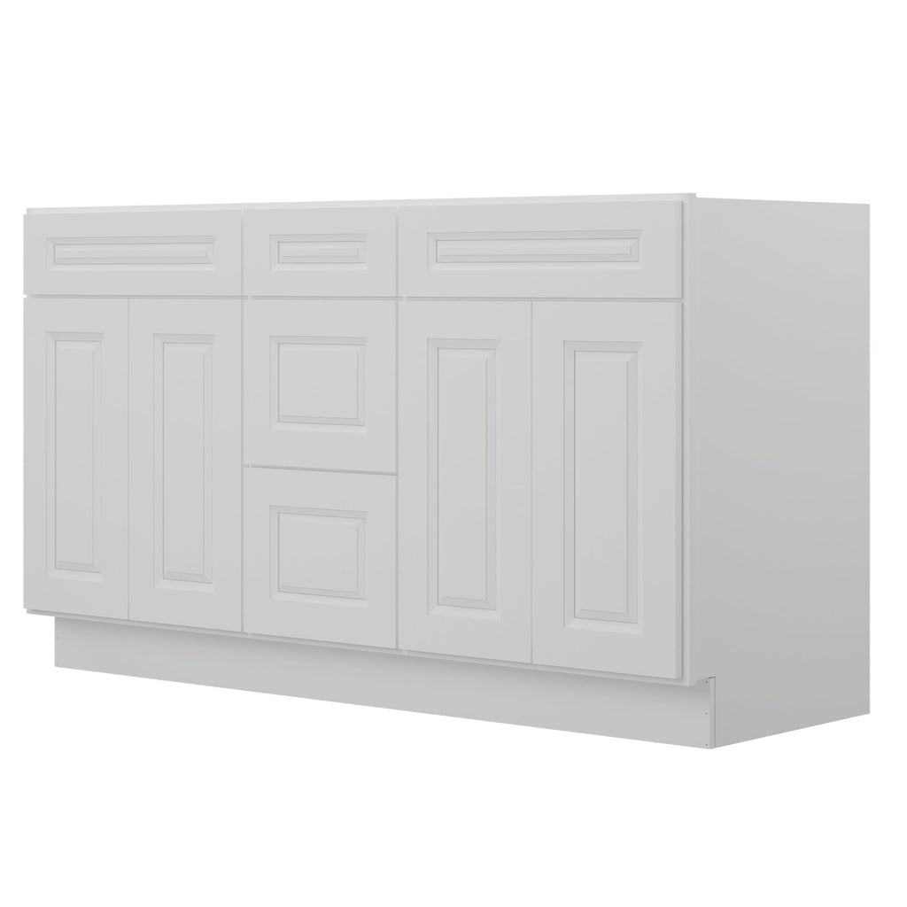 21"D Birch Solid Wood X 60"W X 34-1/2"H Vanity Sink Drawer Cabinet Wthout Top VSDB60