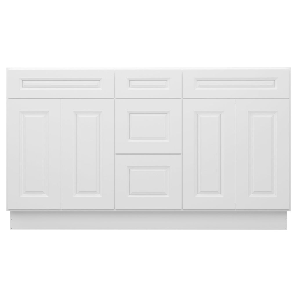 21"D Birch Solid Wood X 60"W X 34-1/2"H Vanity Sink Drawer Cabinet Wthout Top VSDB60