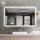 Frameless Square LED Backlit Bathroom Mirror with Dimmable Lights