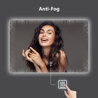 Frameless Square LED Backlit Bathroom Mirror with Dimmable Lights
