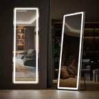 3 Color Lighted Floor Standing Mirror with LED Lights