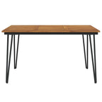 Patio Table with Hairpin Legs 55.1"x31.5"x29.5" Solid Wood Acacia