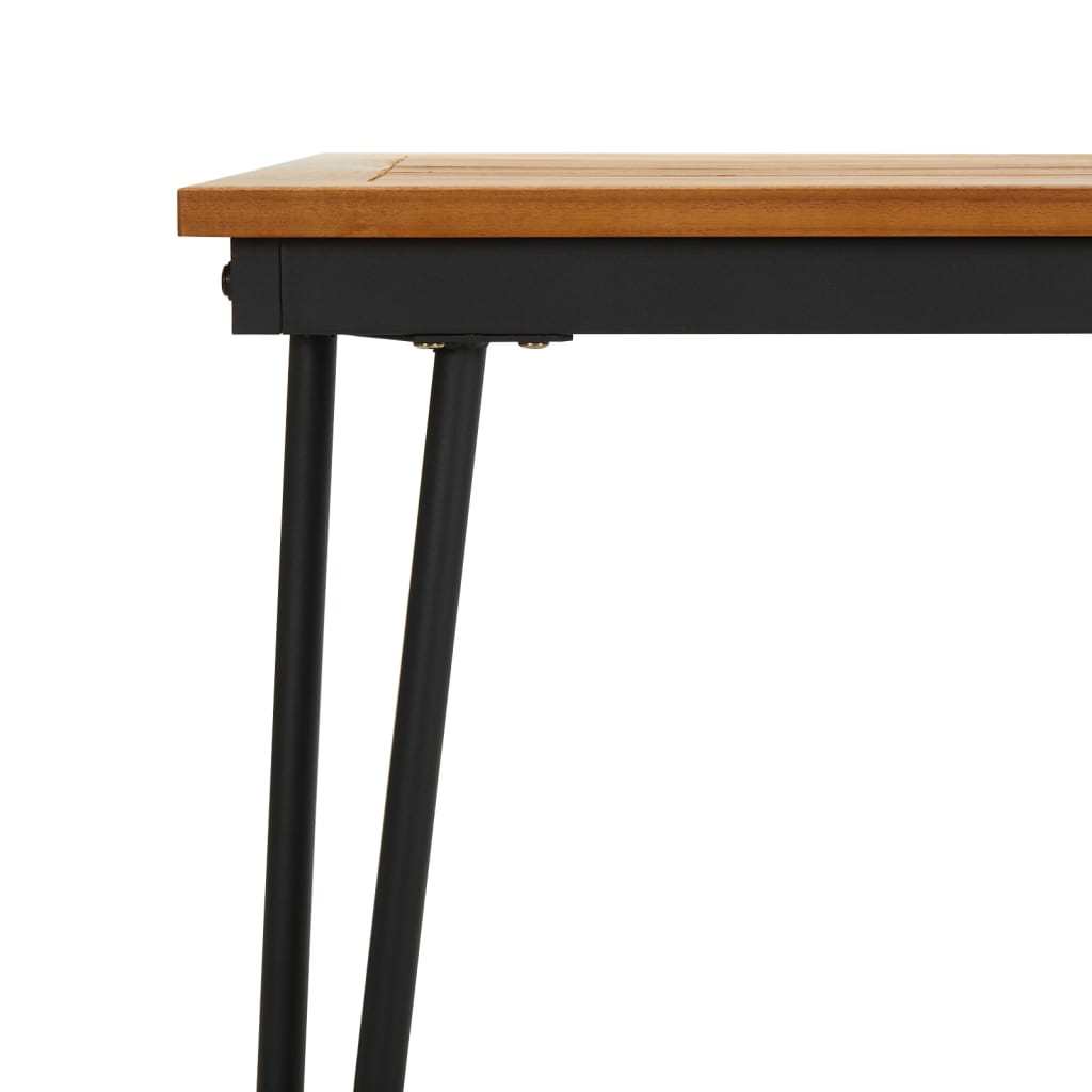 Patio Table with Hairpin Legs 55.1"x31.5"x29.5" Solid Wood Acacia