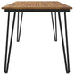 Patio Table with Hairpin Legs 55.1"x31.5"x29.5" Solid Wood Acacia