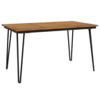 Patio Table with Hairpin Legs 55.1"x31.5"x29.5" Solid Wood Acacia