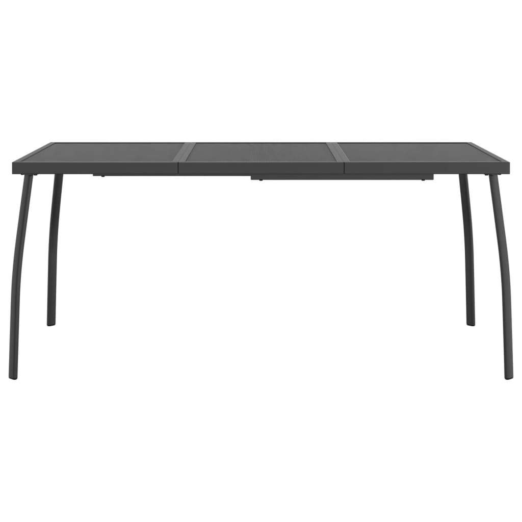 Patio Table Anthracite 65"x31.5"x28.3" Steel Mesh