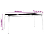 Patio Table Anthracite 65"x31.5"x28.3" Steel Mesh