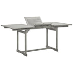Patio Dining Table (47.2"-66.9")x31.5"x29.5" Solid Acacia Wood