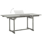 Patio Dining Table (47.2"-66.9")x31.5"x29.5" Solid Acacia Wood