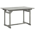 Patio Dining Table (47.2"-66.9")x31.5"x29.5" Solid Acacia Wood