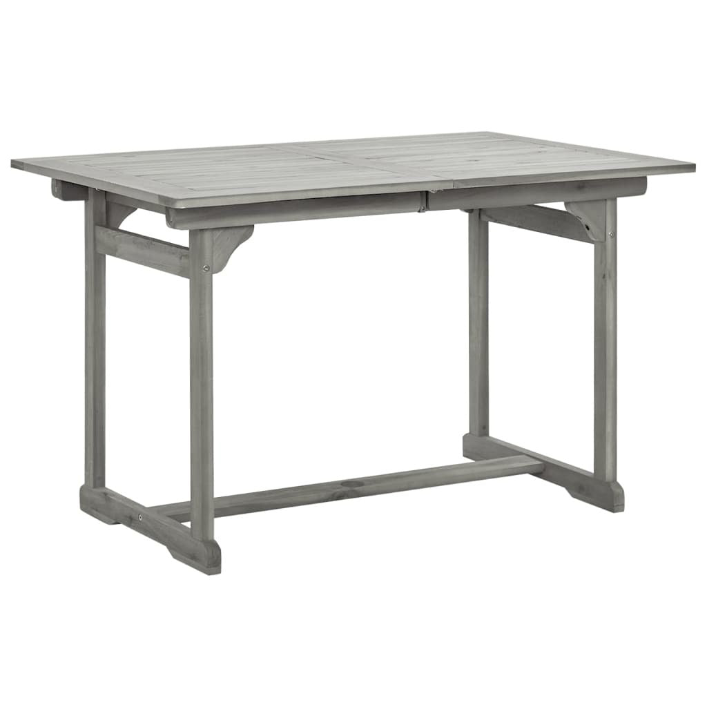 Patio Dining Table (47.2"-66.9")x31.5"x29.5" Solid Acacia Wood